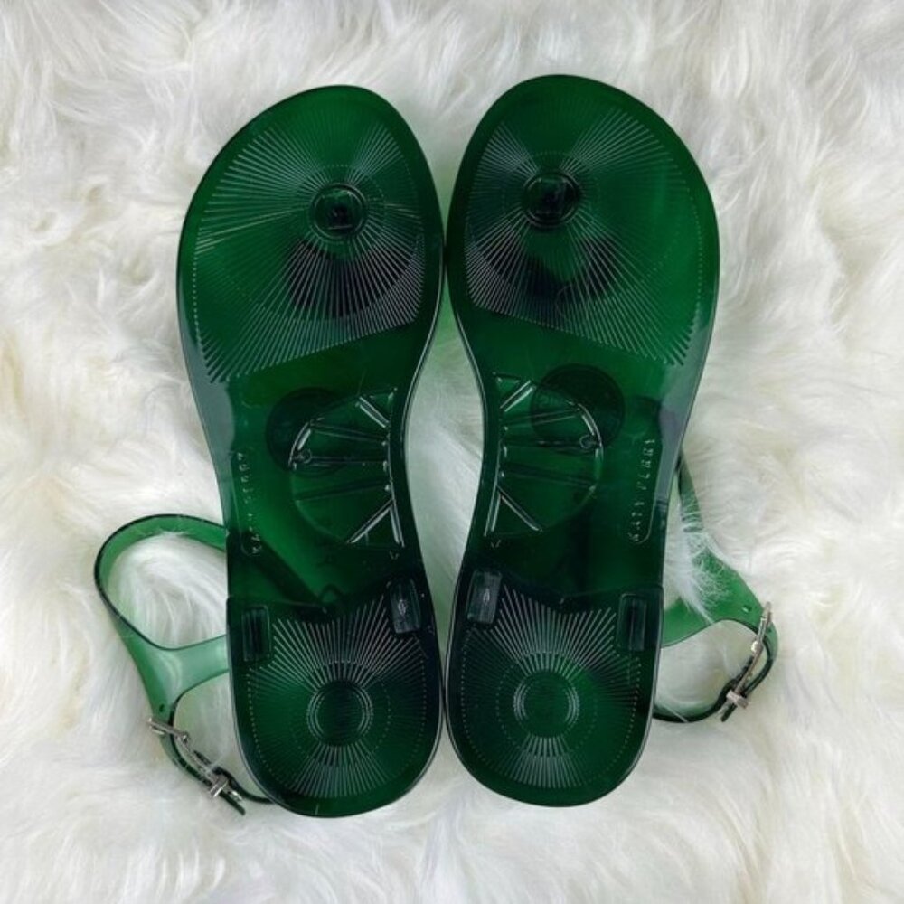 Katy Perry The Geli Flat Sandals In Green Cactus